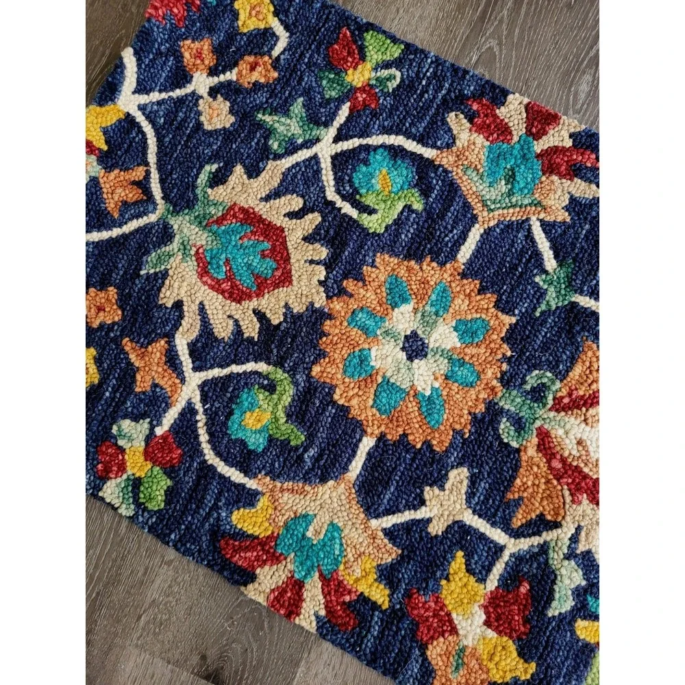 Safavieh Aspen Hand Tufted Wool Blue Multicolor Bohemian Floral 2'x3' Rug